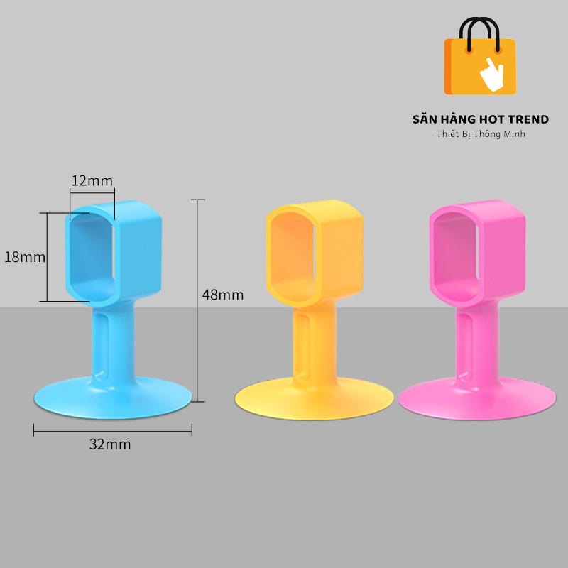  Combo 10 Đệm silicon Vuông chặn cửa hút chân không gắn tay nắm cửa chống va đập chống ồn tiện dụng nút chặn cửa đa năng Cho Bé Voi 