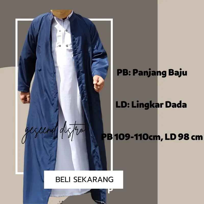 jubah anak remaja gamis luaran anak Baju Kancing Muslim Nyaman Koko Lebaran 5