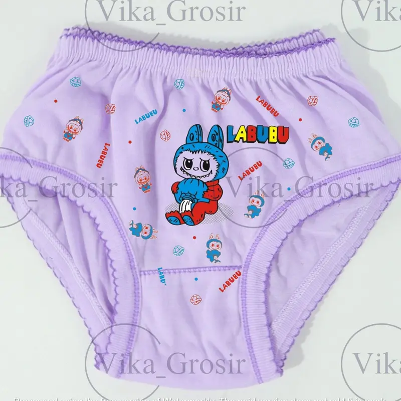 PROMO 6 PCS CD LABUBU ANAK PEREMPUAN USIA  2-8 THN CELANA DALAM VIRAL TERLARIS pakaian dalam 3-4 tahun Motif Fashion celana  dalam  anak 0