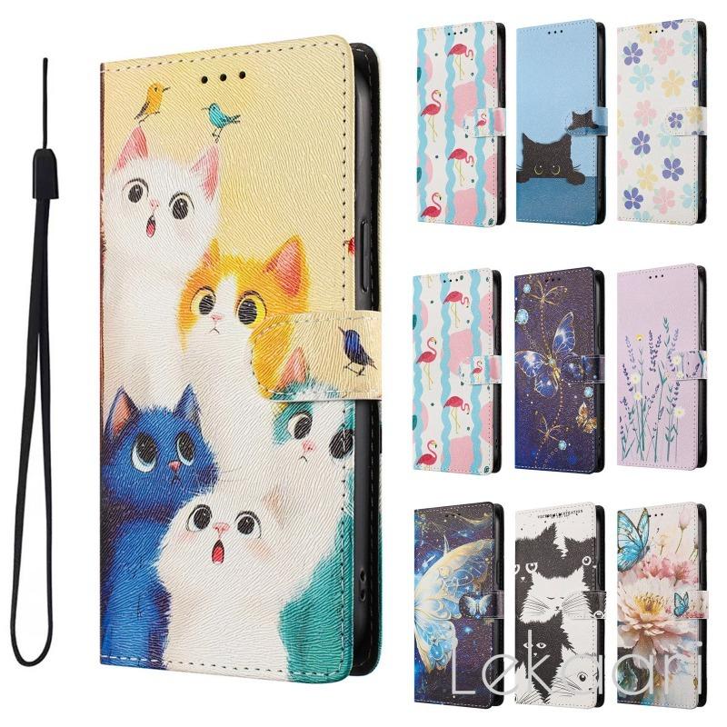 เคสฝาพับ ดีไซน์ทาสี สำหรับ Samsung Galaxy A07, A06, A05S, A05, A03S, A03, A02S, A02, A11, A01, M02, 