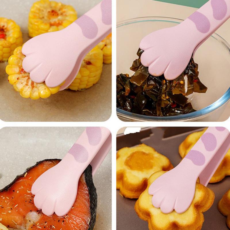 Anti-Slip Kitchen Tongs Cute Cartoon Multi-Purpose Sandwich Baking Clip BBQ Salad Supplies for Kitchen Supplies Gadgets 5