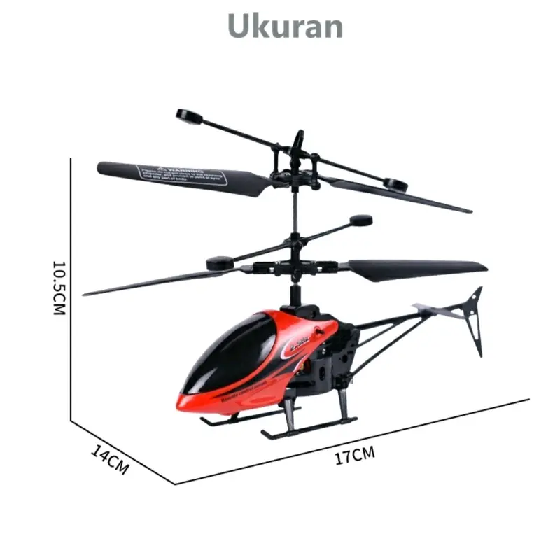 Helikopter remot control mainan terbang mini RC helicopter dengan lampu LED hadiah 5