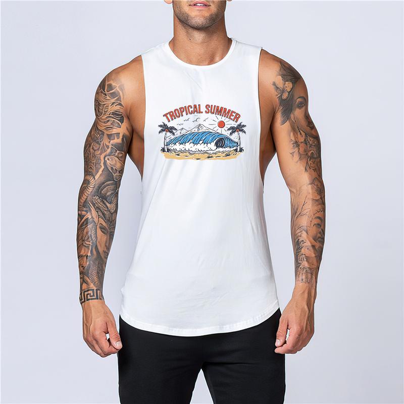 Product Introduction of Fashion Leisure Clothing Men Outdoor Y2k Print Tank Top Breathable Basketball Sleeveless Shirt Gym Sport Summer Quick Dry Fnaf 3
