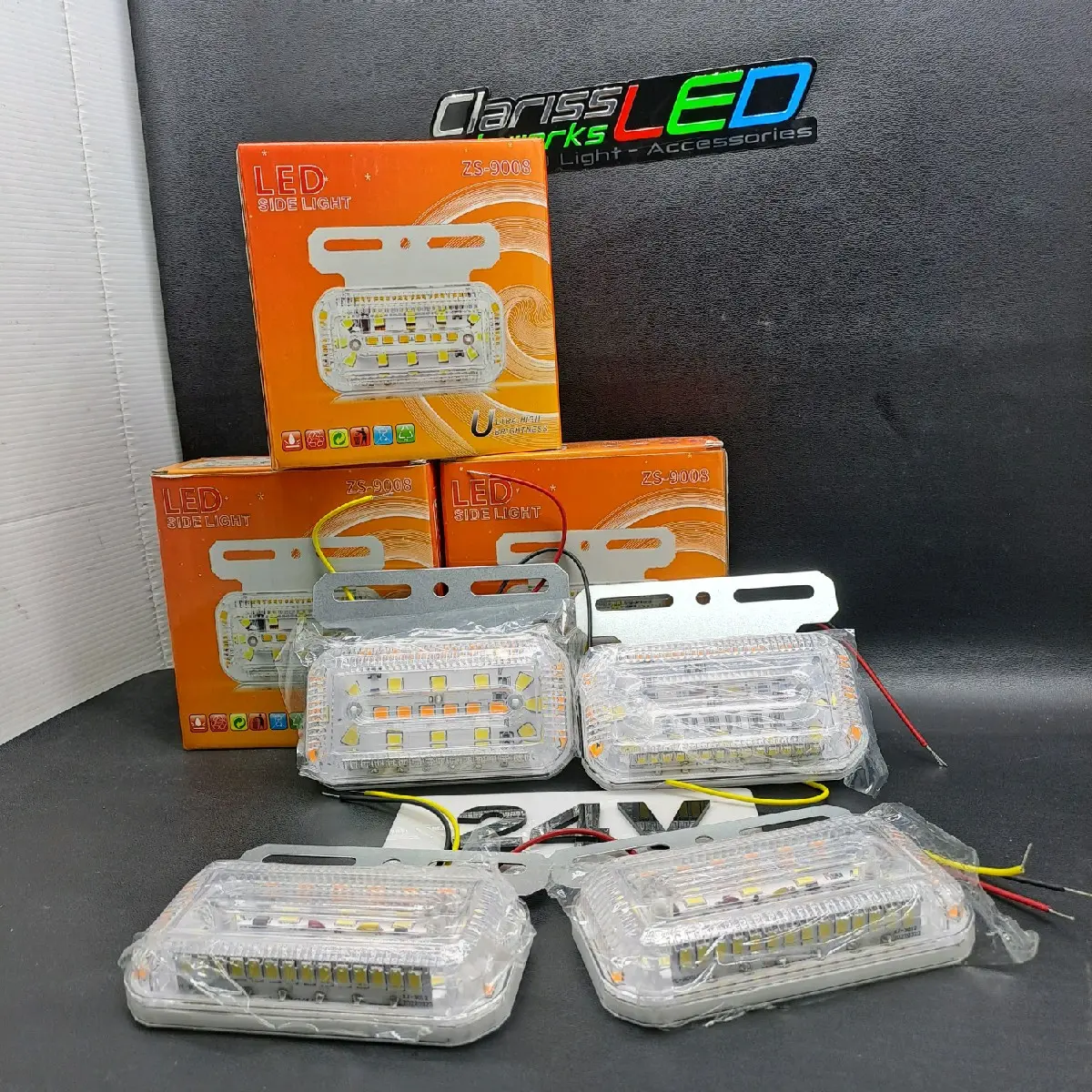 Led Bak Samping Kendaraan 24V 32LED Isi 4pcs dengan Sein Kuning dan Non-Running - Car