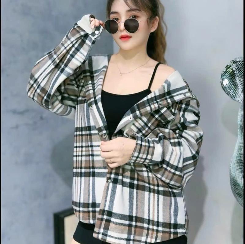 Áo Khoác Chống Nắng Sơ Mi Kẻ Sọc Caro Thời Trang Dành Cho Nữ  và Nam 9