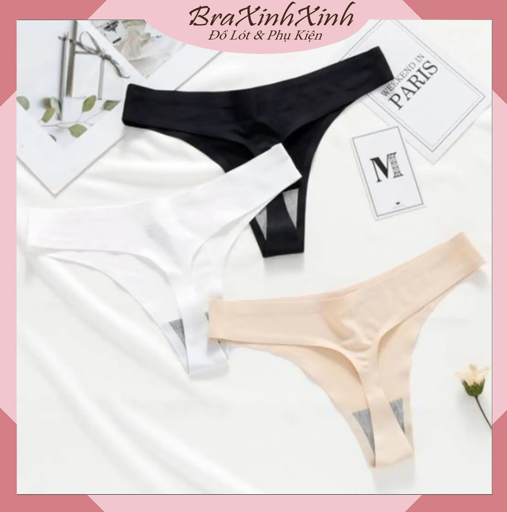Quần Lọt Khe Nữ - Quần Lót Nữ Su Đúc Lọt Khe Không Đường May Thun Mát Lạnh Gợi Cảm MS009 Nữ Women