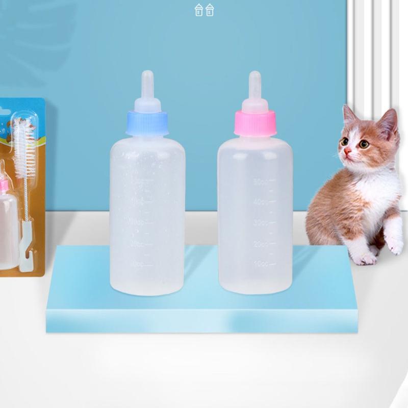 Product Introduction of 60ml Pet Milk Bottle Set Pet Silicone Milk Bottle Dog and Cat Feeding Water dispenser Pet Supplies 2