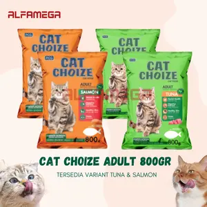 ALFAMEGA PAKET 2 PCS CAT CHOIZE ADULT 800GR - Makanan Pakan Premium Kucing Cat Choize Tuna Salmon Dry Cat Food