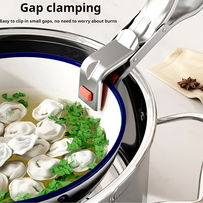 Kẹp Chống Bỏng Bằng Thép Không Gỉ, Dụng Cụ Lấy Bát Nhà Bếp, Chịu Nhiệt, Kẹp Lò Nướng Nhiệt Độ Cao Chống Trượt, Kẹp Bát Đĩa Bếp Điện, Kẹp Nấu Ăn, Để Sử Dụng Trong Nhà Bếp. 4