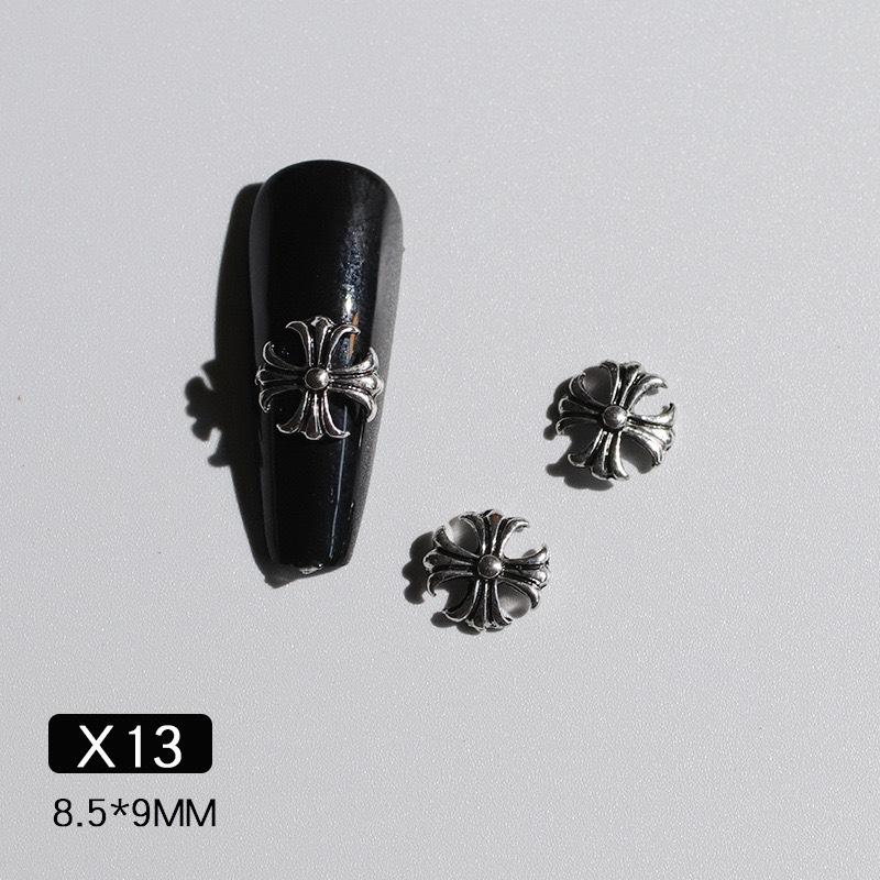 Charm cổ điển kim loại gắn móng nail trang trí họa tiết độc đáo 8