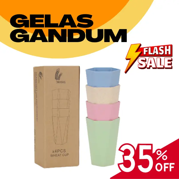 Gelas Jerami Gandum Ramah Lingkungan