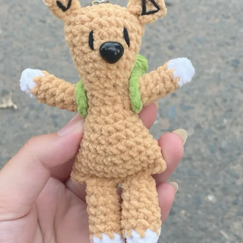 Gấu Teddy Mr Bean móc len handmade móc khoá Móc Chìa Khoá 7