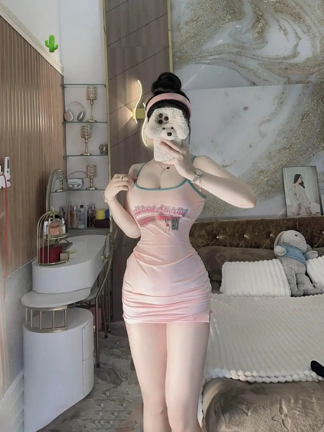 Đầm Women 2 dây bozip in chữ dáng ngắn siêu hot