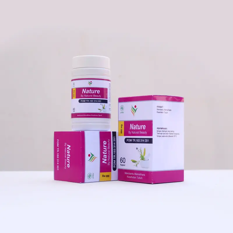 VITAMIN NATURE ( Paket 3 Botol ) Isi 60 Kapsul Suplement Kesehatan By Natural Beauty Original BPOM Busui 6