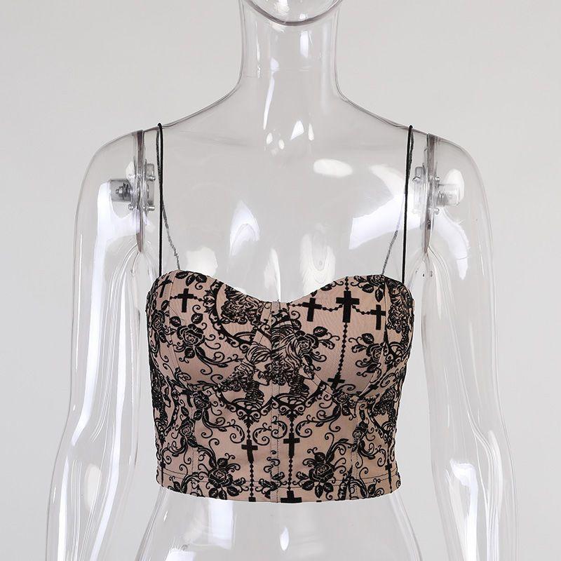 Áo Nịt Ngực, Phong Cách Âu Mỹ Gợi Cảm Và Ôm Sát, Jacquard Đổ Xô, Gợi Cảm Ngực, Áo Vest Áo Ống Bên Trong Có Dây Đeo, Thời Trang Nữ, Hàng Mới Về Mùa Hè, 204 7