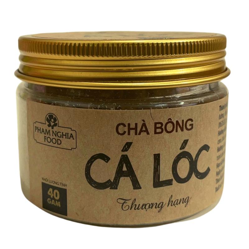 Chà bông cá lóc thượng hạng Phamnghiafood hũ 40gr Chua Snack 0