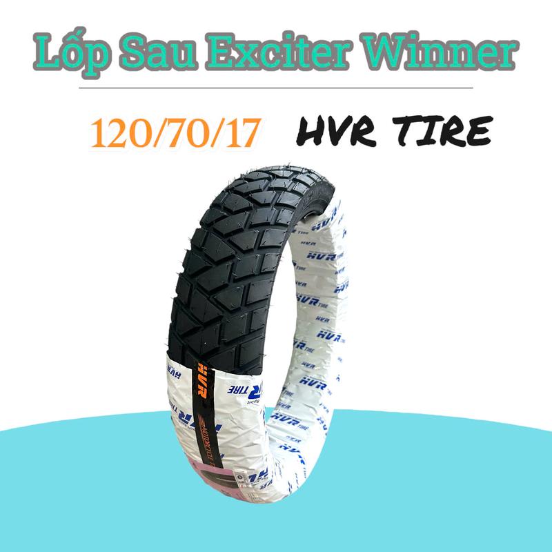 Vỏ 120 70 17 Bánh Sau Exciter Winner thương hiệu HVR công nghệ Nhật - Mẩu mới H94 cải tiến - Phụ Tùng Lốp Xe Máy