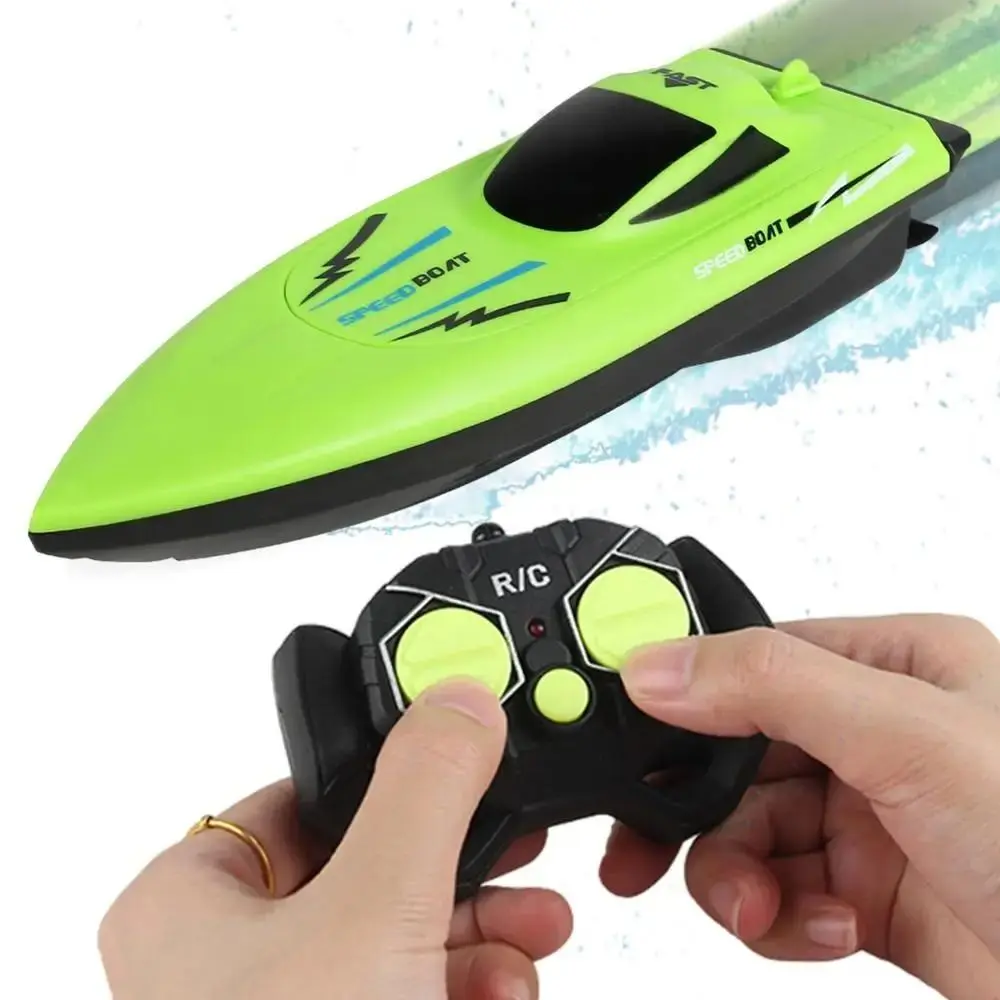 Children Adult High Speed Remote Control Boat Waterproof Long-lasting Racer RC Boats 2.4G Sailing Boat Wireless Speedboat Toy Summer Water