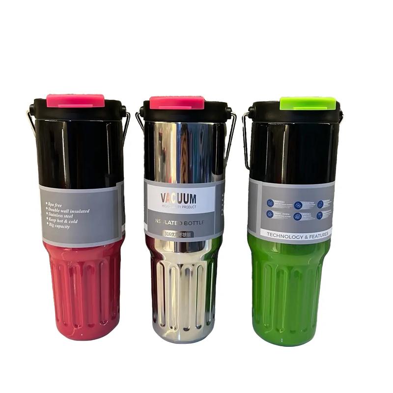 Bình giữ nhiệt Vacuum dung tích 600-800-1000ml lõi inox 316 có tay cầm tiện lợi bình  inox