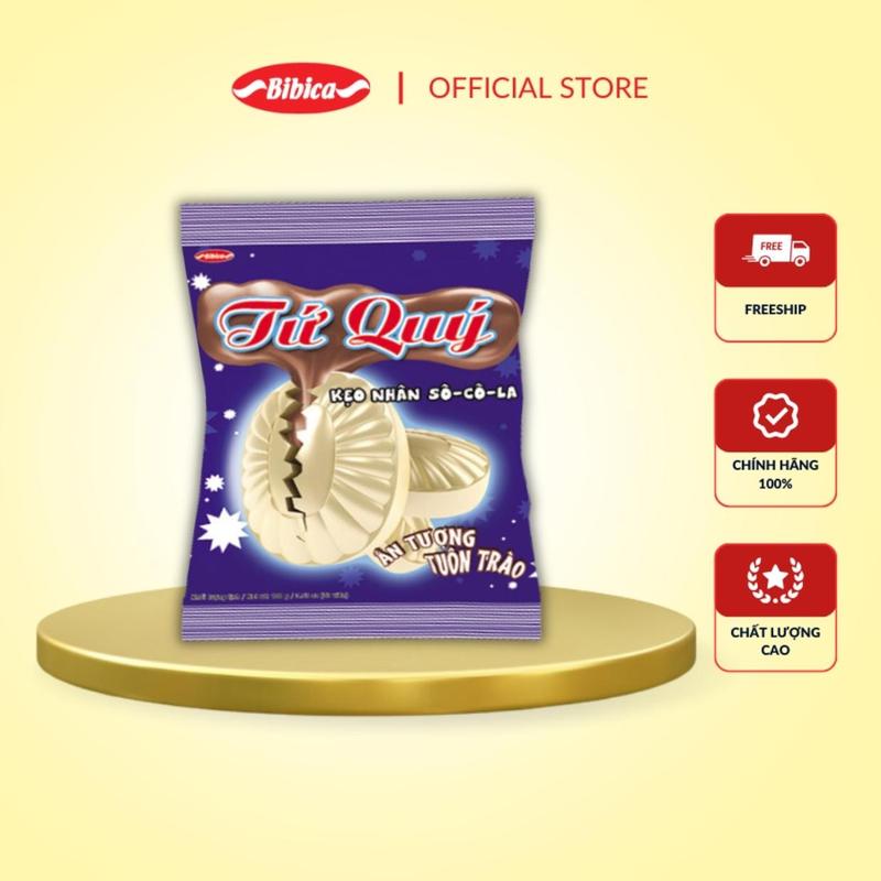 Kẹo Tứ Quý Bạc Hà Sữa Nhân Socola Bibica 100g