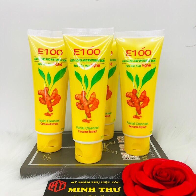 Sữa rửa mặt E100 nghệ 100g Skincare Gel Rửa Mặt Nữ