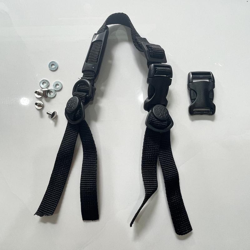 Bộ dây quai mũ bảo hiểm khoá Mo đen cho nón cao cấp - Helmet