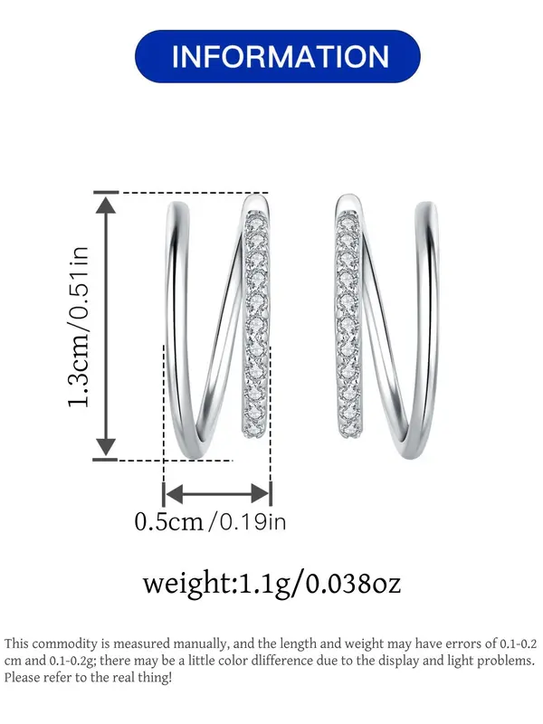 S925 Sterling Silver Earrings, Fashionable Earrings for Women, Trendy All-match & Exquisite Jewelry for Birthday Gift 1