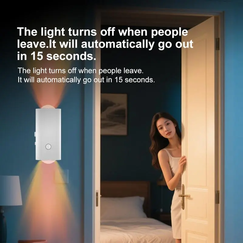 USB Rechargeable Wall Mounted Light, Motion Sensor Wall Light, Multipurpose Indoor Lighting for Entrance, Bedroom, Desk, Wardrobe 6