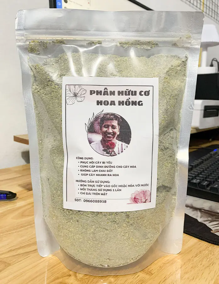 phân bón hữu cơ cho hoa hồng