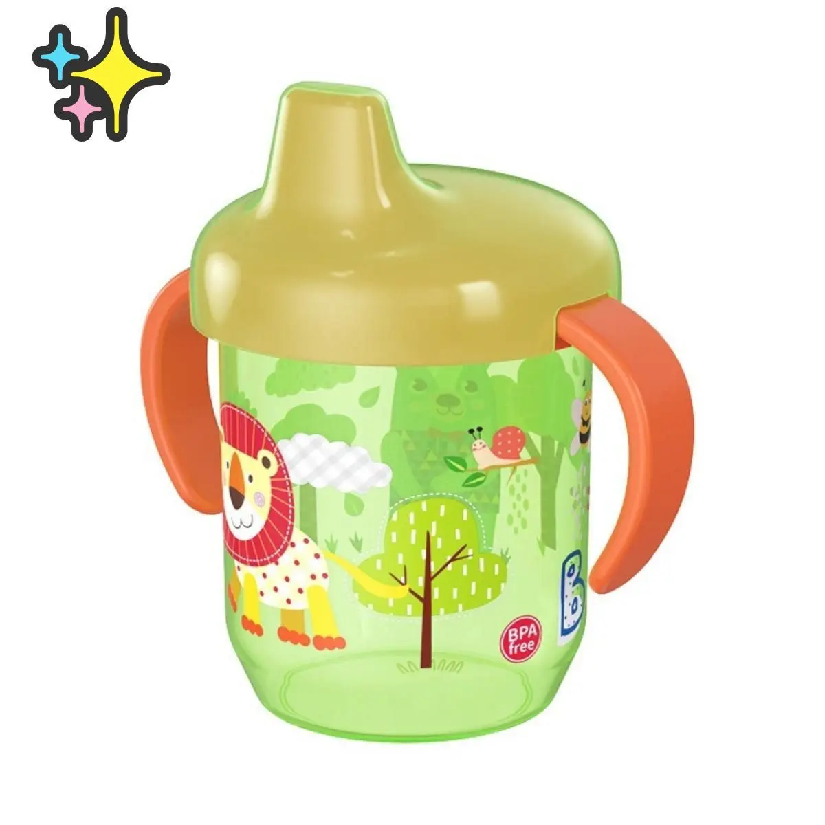 Botol Minum Bayi Bentuk Bebek Anti Tumpah dengan Pegangan Ergonomic 360° Silicone Food Grade untuk Usia 6-24 Bulan.brae
