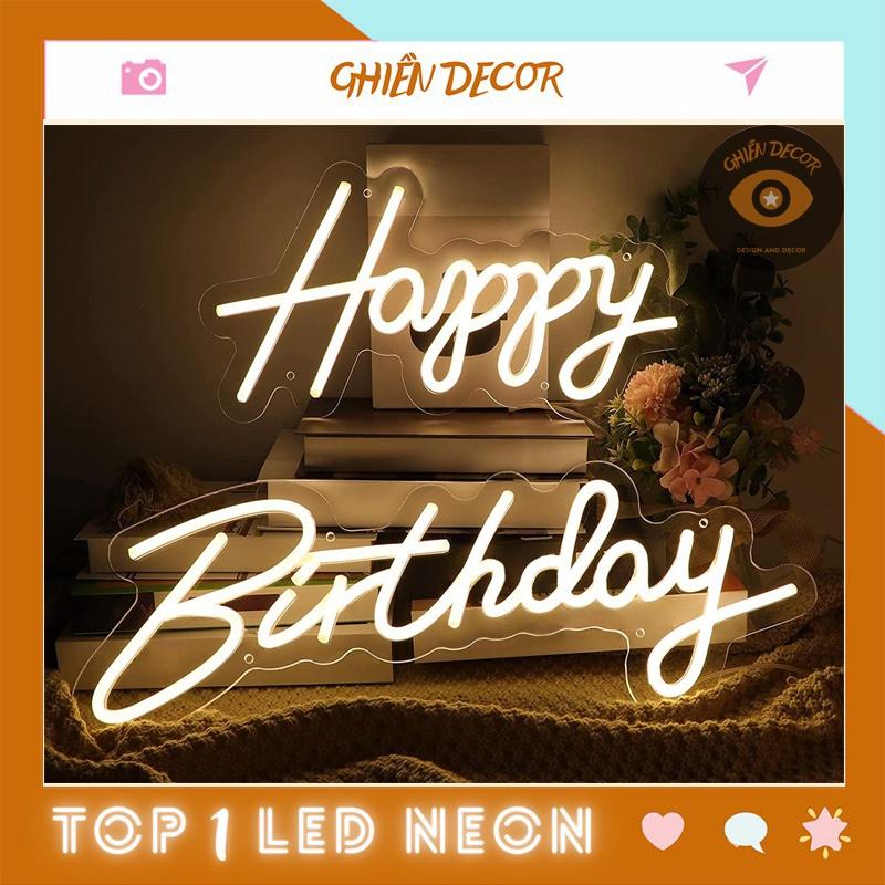  Đèn Trang Trí Led Neon Sign chữ Happy Birthday - Trang trí tiệc sinh nhật| Ghiền Decor Nhận làm theo yêu cầu,... 