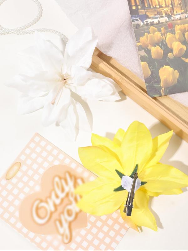 Vintage Flower Design Hair Clips, Elegant Hair Accessories for Women & Girls, Minimalist Headwear Suitable for Thick Hair 5