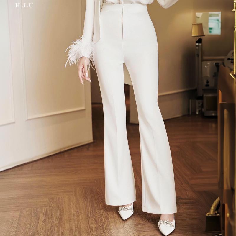 Quần dài nữ ống loe cạp cao Gami H.I.U Fashion vải tuyết mưa cao cấp form chuẩn hack dáng con gái HIU design