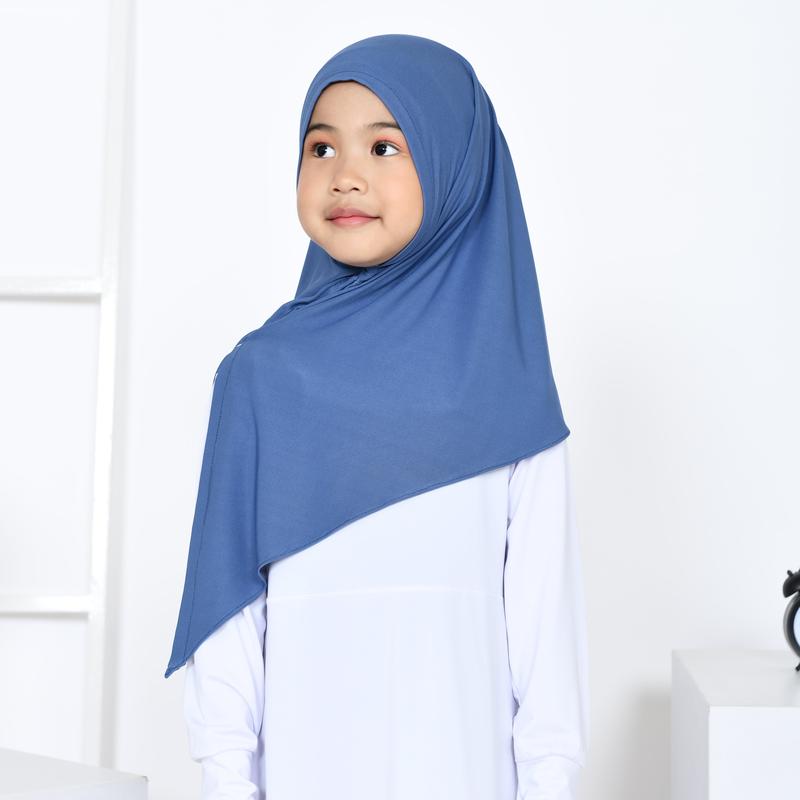 Jilbab Anak Segitiga instan Jersey Premium Usia 0-8 tahun Kerudung instan Nyaman Muslim 7