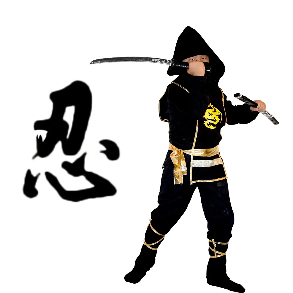 Kostum Ninja Samurai Jepun, Cosplay Halloween, Untuk Persembahan dan Bola Cosplay, Pakaian Bermain Penjahat, Cosplay Kanak-kanak
