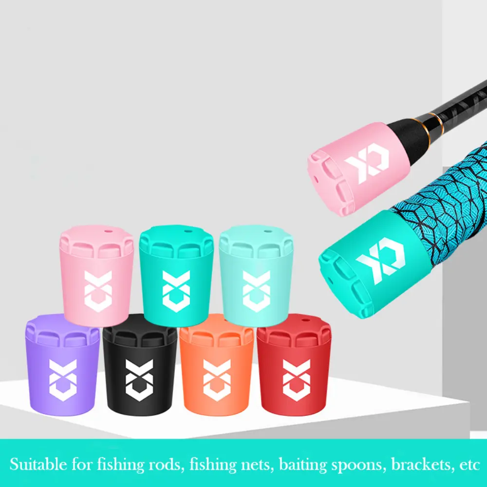 High Quality Silicone Fishing Rod End Cap Protector Elastic Durable Handle Protective Case Carp Lightweight Handle Protective Case