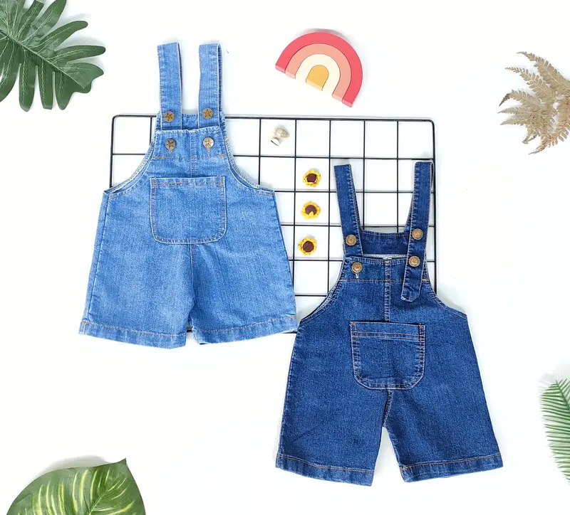 Overall Celana Baju Kodok Anak Bahan Jeans 1-6 Tahun Unisex 0