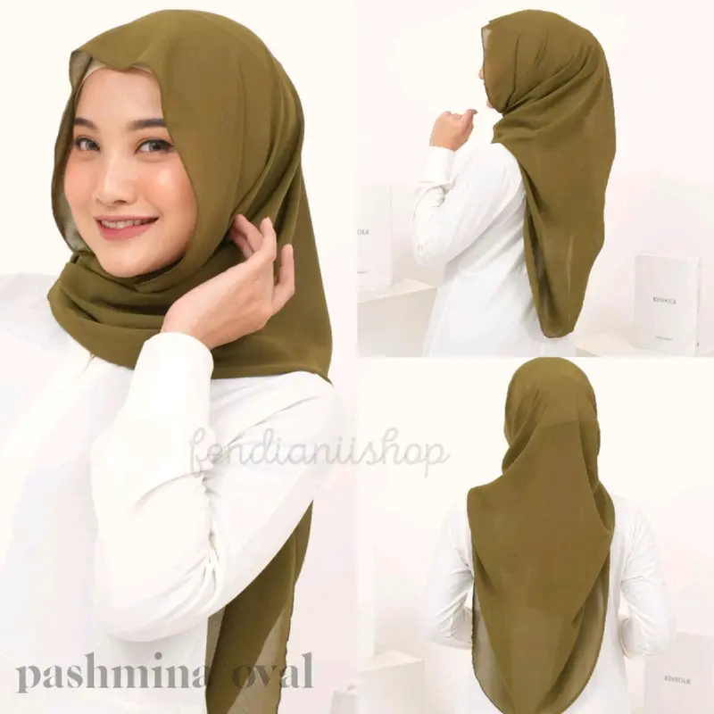 Pashmina OVAL 50rb 3pc pashmina ceruty babydoll pashmina instan Muslim Jilbab 2