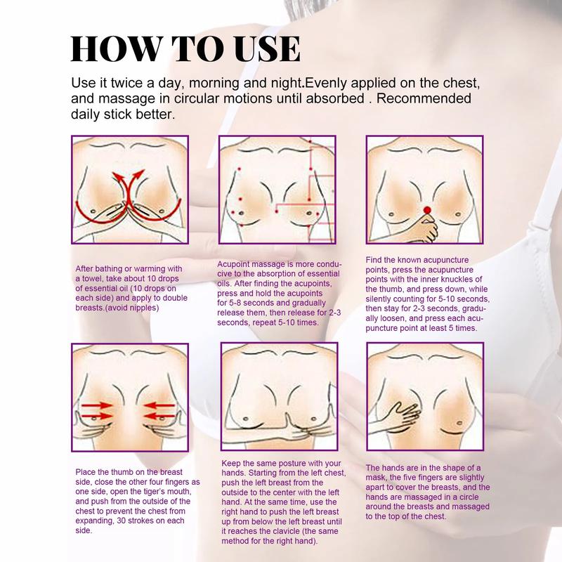 Product Introduction of Breast Enlargement Cream Breast enhancer essential oil Breast enlargement products Improves breast rapid growth Enhances elasticity  Breast Care 7