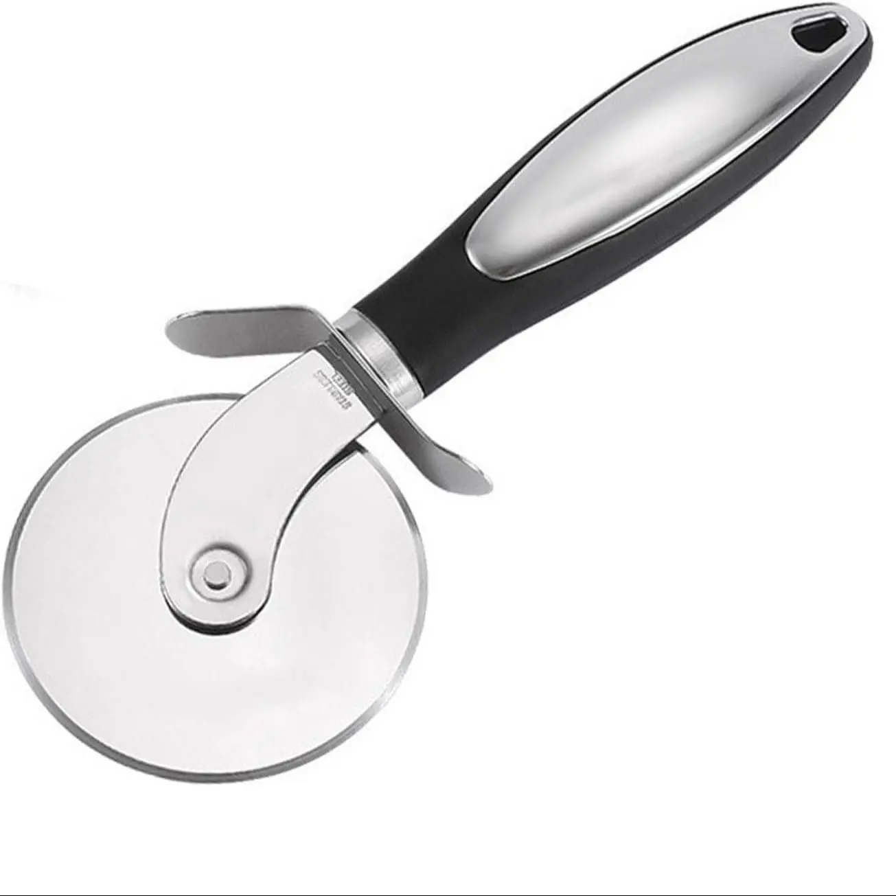 Stainless Steel Pizza Cutter, 1 Count Round Pizza Slicer with Handle, Pizza Roller Knife, Kitchen Accessories, Household Kitchen Products