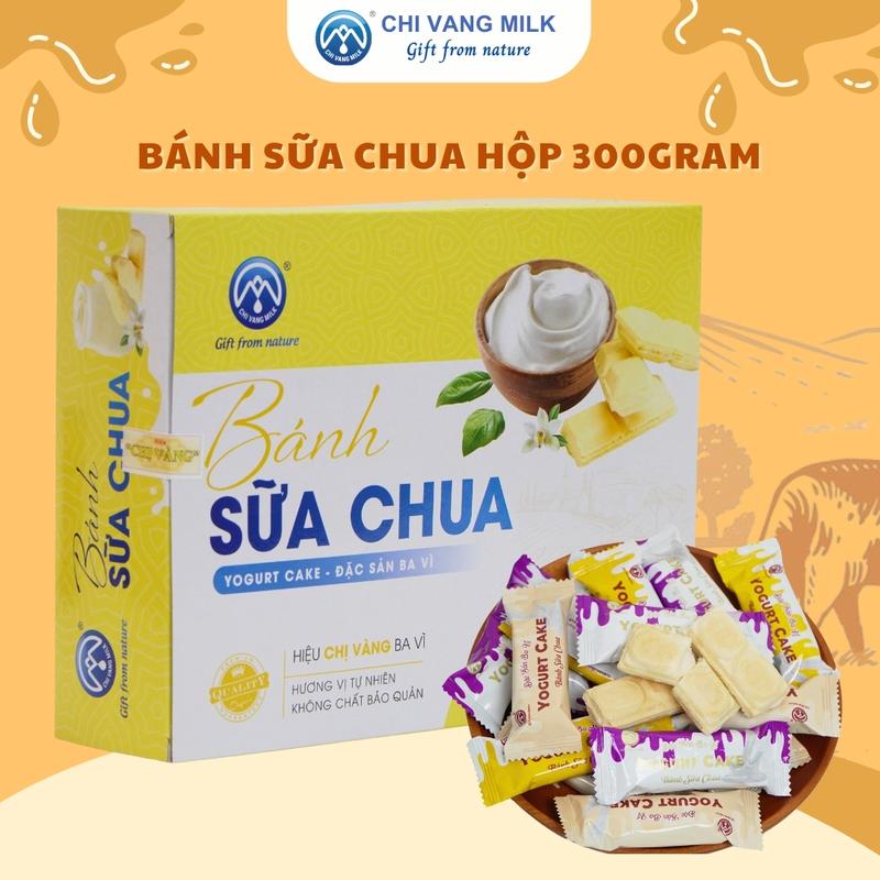 Bánh sữa chua ba vì CHỊ VÀNG món quà ngọt ngào từ thiên nhiên hộp 300g