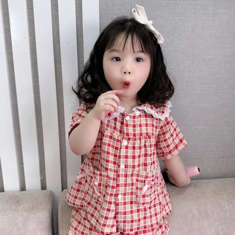 Bộ kẻ thô mềm cho bé gái size 10-40kg