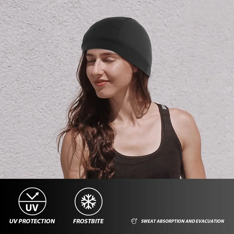 Solid Color Cycling Helmet Liner Cap, Sweat-absorbing Quick Drying Cycling Liner Cap, Multifunctional Elastic Helmet Liner Cap, Breathable Comfortable Cycling Liner Cap for Outdoor Sports Use 6