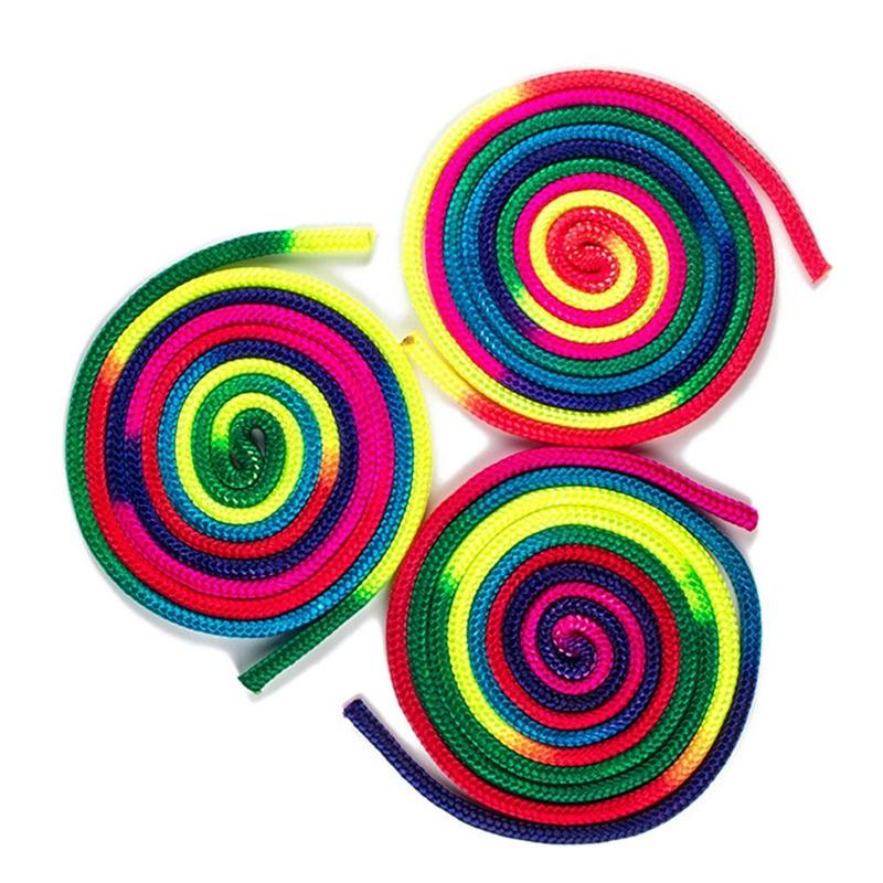 Product Introduction of Outdoor Activities Rainbow Color Gymnastics Arts Rope Competition Rhythmic Rope Yoga Training 3M Gymnastics Jumping Props Sports Training 9