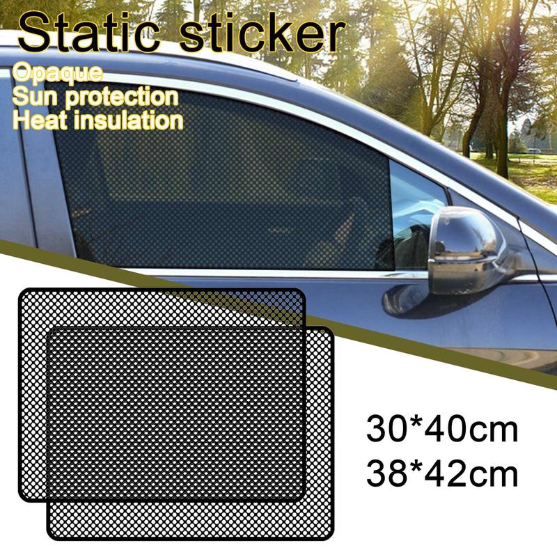 Small Sun Shade Sticker 2PCS Car Side Window Sun Shades Stickers Sun Protection Window - TikTok ...