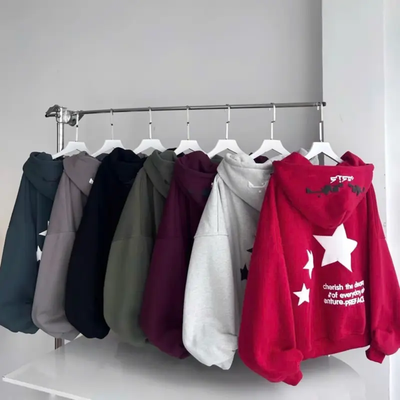 Áo Khoác Nỉ In Nổi - Áo Khoác Form Rộng Khoá Kéo 2 Đầu Nam Nữ Unisex TAHO Basic Hot Trend Women Top Hoodie 2