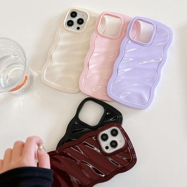 Product Introduction of Niche pleats for Apple FOR iPhone 16promax/16pro/16/15promax/15pro/15/14/14 promax/14pro/13promax/13/13pro/12/12promax/12pro/11 wave two-in-one mobile phone case 3