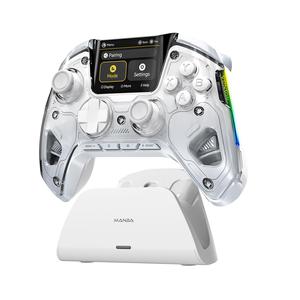 FIEHDUW NO DRIFT ManbaOne インタラクティブスクリーンゲームコントローラー PC/Switch/iOS/Android/Steam Deck対応、ホール効果スティック＆トリガー（Xbox、PS5非対応）