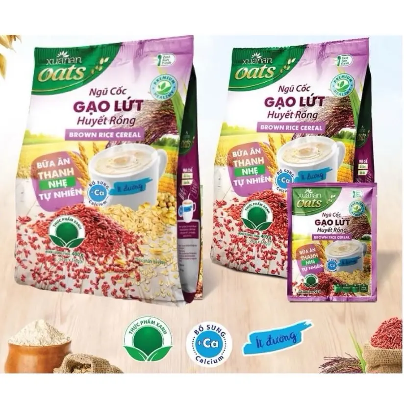 2 TÚI NGŨ CỐC HUYẾT RỒNG XUÂN AN 400GR DATE MỚI Food Ngũ cốc ăn sáng  Hạt Ngũ Cốc ngucoc