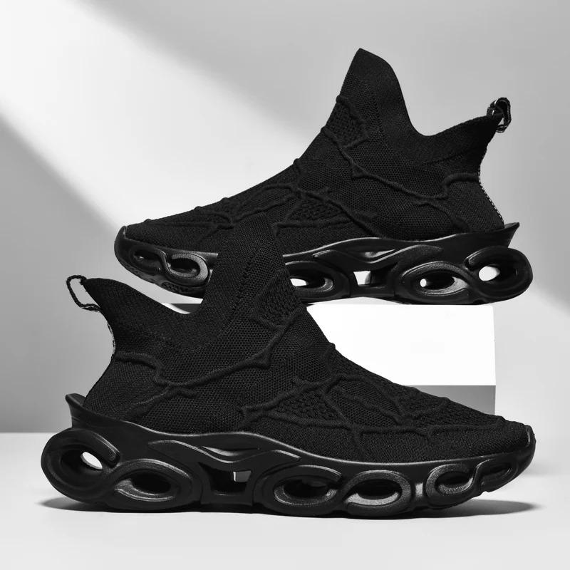 Custom Blade Sole Super SoftCasual Sock Sneakers Blank Mesh Hoogte Toenemende Sport Wandelen Hardloopschoenen voor Heren Trainers Schoenen Sportschoenen Hardloper_voghion.com